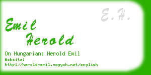 emil herold business card